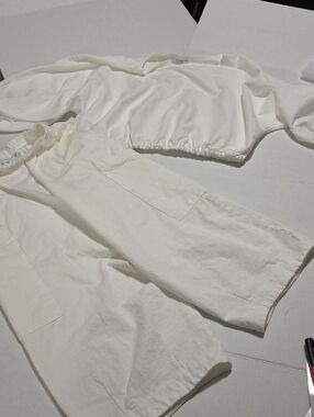bryn Walker Ivory Lounge Set — Neutral Two-Piece 100% Cotton